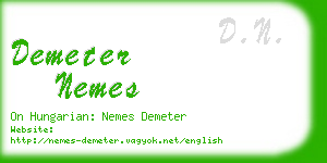 demeter nemes business card